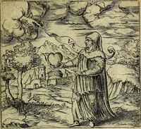 An illustration from Georgiae Montaneae, nobilis Gallae, Emblematum christianorum centuria : cum eorundem latina interpretatione = Cent emblemes chrestiens (1584)