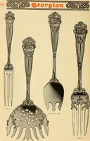 Picture 77 of 163 from Georgian : a pattern of spoons, forks and all other pieces of table flat ware is partly shown in this book, in which is also given an account of the chief events of the War of the Revolution and the acts of oppression which preceded and provoked it ; to which are added sundry pictures of places and things identified with this momentous conflict ... (1899), leaf 62