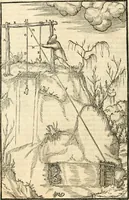 An illustration from Georgii Agricolae De re metallica libri XII. qvibus officia, instrumenta, machinae, ac omnia deni ad metallicam spectantia, non modo luculentissimè describuntur, sed & per effigies, suis locis insertas, adiunctis latinis, germanicis appellationibus ita ob oculos ponuntur, ut clarius tradi non possint. Eivsdem De animantibvs svbterraneis liber, ab autore recognitus: cum indicibus diuersis, quicqiuid in opere tractatum est, pulchré demonstrantibus (1556)