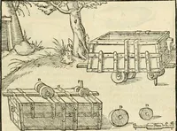 Picture 73 of 293 from Georgii Agricolae De re metallica libri XII. qvibus officia, instrumenta, machinae, ac omnia deni ad metallicam spectantia, non modo luculentissimè describuntur, sed & per effigies, suis locis insertas, adiunctis latinis, germanicis appellationibus ita ob oculos ponuntur, ut clarius tradi non possint. Eivsdem De animantibvs svbterraneis liber, ab autore recognitus: cum indicibus diuersis, quicqiuid in opere tractatum est, pulchré demonstrantibus (1556), leaf 132