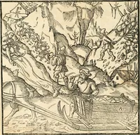 Picture 84 of 293 from Georgii Agricolae De re metallica libri XII. qvibus officia, instrumenta, machinae, ac omnia deni ad metallicam spectantia, non modo luculentissimè describuntur, sed & per effigies, suis locis insertas, adiunctis latinis, germanicis appellationibus ita ob oculos ponuntur, ut clarius tradi non possint. Eivsdem De animantibvs svbterraneis liber, ab autore recognitus: cum indicibus diuersis, quicqiuid in opere tractatum est, pulchré demonstrantibus (1556), leaf 145