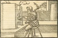 Picture 119 of 293 from Georgii Agricolae De re metallica libri XII. qvibus officia, instrumenta, machinae, ac omnia deni ad metallicam spectantia, non modo luculentissimè describuntur, sed & per effigies, suis locis insertas, adiunctis latinis, germanicis appellationibus ita ob oculos ponuntur, ut clarius tradi non possint. Eivsdem De animantibvs svbterraneis liber, ab autore recognitus: cum indicibus diuersis, quicqiuid in opere tractatum est, pulchré demonstrantibus (1556), leaf 195