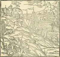 An illustration from Georgii Agricolae De re metallica libri XII. qvibus officia, instrumenta, machinae, ac omnia deni ad metallicam spectantia, non modo luculentissimè describuntur, sed & per effigies, suis locis insertas, adiunctis latinis, germanicis appellationibus ita ob oculos ponuntur, ut clarius tradi non possint. Eivsdem De animantibvs svbterraneis liber, ab autore recognitus: cum indicibus diuersis, quicqiuid in opere tractatum est, pulchré demonstrantibus (1556)