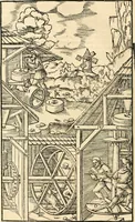 Picture 151 of 293 from Georgii Agricolae De re metallica libri XII. qvibus officia, instrumenta, machinae, ac omnia deni ad metallicam spectantia, non modo luculentissimè describuntur, sed & per effigies, suis locis insertas, adiunctis latinis, germanicis appellationibus ita ob oculos ponuntur, ut clarius tradi non possint. Eivsdem De animantibvs svbterraneis liber, ab autore recognitus: cum indicibus diuersis, quicqiuid in opere tractatum est, pulchré demonstrantibus (1556), leaf 251