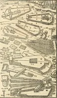 An illustration from Georgii Agricolae De re metallica libri XII. qvibus officia, instrumenta, machinae, ac omnia deni ad metallicam spectantia, non modo luculentissimè describuntur, sed & per effigies, suis locis insertas, adiunctis latinis, germanicis appellationibus ita ob oculos ponuntur, ut clarius tradi non possint. Eivsdem De animantibvs svbterraneis liber, ab autore recognitus: cum indicibus diuersis, quicqiuid in opere tractatum est, pulchré demonstrantibus (1556)