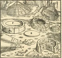 Picture 236 of 293 from Georgii Agricolae De re metallica libri XII. qvibus officia, instrumenta, machinae, ac omnia deni ad metallicam spectantia, non modo luculentissimè describuntur, sed & per effigies, suis locis insertas, adiunctis latinis, germanicis appellationibus ita ob oculos ponuntur, ut clarius tradi non possint. Eivsdem De animantibvs svbterraneis liber, ab autore recognitus: cum indicibus diuersis, quicqiuid in opere tractatum est, pulchré demonstrantibus (1556), leaf 391