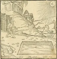 Picture 280 of 293 from Georgii Agricolae De re metallica libri XII. qvibus officia, instrumenta, machinae, ac omnia deni ad metallicam spectantia, non modo luculentissimè describuntur, sed & per effigies, suis locis insertas, adiunctis latinis, germanicis appellationibus ita ob oculos ponuntur, ut clarius tradi non possint. Eivsdem De animantibvs svbterraneis liber, ab autore recognitus: cum indicibus diuersis, quicqiuid in opere tractatum est, pulchré demonstrantibus (1556), leaf 480