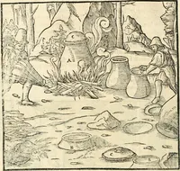 Picture 286 of 293 from Georgii Agricolae De re metallica libri XII. qvibus officia, instrumenta, machinae, ac omnia deni ad metallicam spectantia, non modo luculentissimè describuntur, sed & per effigies, suis locis insertas, adiunctis latinis, germanicis appellationibus ita ob oculos ponuntur, ut clarius tradi non possint. Eivsdem De animantibvs svbterraneis liber, ab autore recognitus: cum indicibus diuersis, quicqiuid in opere tractatum est, pulchré demonstrantibus (1556), leaf 487