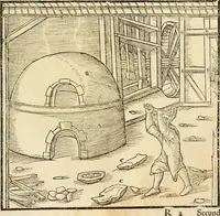 Picture 289 of 293 from Georgii Agricolae De re metallica libri XII. qvibus officia, instrumenta, machinae, ac omnia deni ad metallicam spectantia, non modo luculentissimè describuntur, sed & per effigies, suis locis insertas, adiunctis latinis, germanicis appellationibus ita ob oculos ponuntur, ut clarius tradi non possint. Eivsdem De animantibvs svbterraneis liber, ab autore recognitus: cum indicibus diuersis, quicqiuid in opere tractatum est, pulchré demonstrantibus (1556), leaf 490