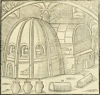 Picture 290 of 293 from Georgii Agricolae De re metallica libri XII. qvibus officia, instrumenta, machinae, ac omnia deni ad metallicam spectantia, non modo luculentissimè describuntur, sed & per effigies, suis locis insertas, adiunctis latinis, germanicis appellationibus ita ob oculos ponuntur, ut clarius tradi non possint. Eivsdem De animantibvs svbterraneis liber, ab autore recognitus: cum indicibus diuersis, quicqiuid in opere tractatum est, pulchré demonstrantibus (1556), leaf 492
