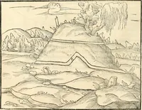 Picture 22 of 293 from Georgii Agricolae De re metallica libri XII. qvibus officia, instrumenta, machinae, ac omnia deni ad metallicam spectantia, non modo luculentissimè describuntur, sed & per effigies, suis locis insertas, adiunctis latinis, germanicis appellationibus ita ob oculos ponuntur, ut clarius tradi non possint. Eivsdem De animantibvs svbterraneis liber, ab autore recognitus: cum indicibus diuersis, quicqiuid in opere tractatum est, pulchré demonstrantibus (1556), leaf 55