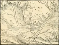 Picture 26 of 293 from Georgii Agricolae De re metallica libri XII. qvibus officia, instrumenta, machinae, ac omnia deni ad metallicam spectantia, non modo luculentissimè describuntur, sed & per effigies, suis locis insertas, adiunctis latinis, germanicis appellationibus ita ob oculos ponuntur, ut clarius tradi non possint. Eivsdem De animantibvs svbterraneis liber, ab autore recognitus: cum indicibus diuersis, quicqiuid in opere tractatum est, pulchré demonstrantibus (1556), leaf 57