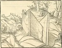 Picture 32 of 293 from Georgii Agricolae De re metallica libri XII. qvibus officia, instrumenta, machinae, ac omnia deni ad metallicam spectantia, non modo luculentissimè describuntur, sed & per effigies, suis locis insertas, adiunctis latinis, germanicis appellationibus ita ob oculos ponuntur, ut clarius tradi non possint. Eivsdem De animantibvs svbterraneis liber, ab autore recognitus: cum indicibus diuersis, quicqiuid in opere tractatum est, pulchré demonstrantibus (1556), leaf 61