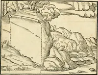 An illustration from Georgii Agricolae De re metallica libri XII. qvibus officia, instrumenta, machinae, ac omnia deni ad metallicam spectantia, non modo luculentissimè describuntur, sed & per effigies, suis locis insertas, adiunctis latinis, germanicis appellationibus ita ob oculos ponuntur, ut clarius tradi non possint. Eivsdem De animantibvs svbterraneis liber, ab autore recognitus: cum indicibus diuersis, quicqiuid in opere tractatum est, pulchré demonstrantibus (1556)