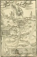 Picture 46 of 293 from Georgii Agricolae De re metallica libri XII. qvibus officia, instrumenta, machinae, ac omnia deni ad metallicam spectantia, non modo luculentissimè describuntur, sed & per effigies, suis locis insertas, adiunctis latinis, germanicis appellationibus ita ob oculos ponuntur, ut clarius tradi non possint. Eivsdem De animantibvs svbterraneis liber, ab autore recognitus: cum indicibus diuersis, quicqiuid in opere tractatum est, pulchré demonstrantibus (1556), leaf 88
