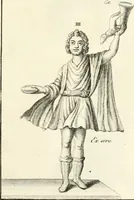 An illustration from Germana quaedam antiquitatis eruditae monumenta : quibus Romanorum veterum ritus varii tam sacri quam profani, tum Graecorum atque Aegyptiorum nonnulli illustrantur (1745)