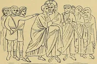 An illustration from Geschichte der karolingischen Malerei : ihr Bilderkreis and seine Quellen (1894)