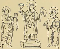 An illustration from Geschichte der karolingischen Malerei : ihr Bilderkreis and seine Quellen (1894)