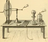 An illustration from Die geschichte der physik in grundzügen; mit synchronistischen tabellen der mathematik, der chemie und beschreibenden naturwissenschaften sowie der allgemeinen geschichte (1882)