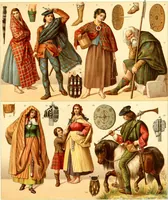 An illustration from Geschichte des kostüms in chronologischer entwicklung von A. Racinet (1888)
