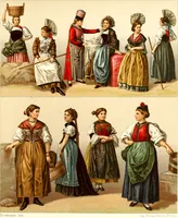 An illustration from Geschichte des kostüms in chronologischer entwicklung von A. Racinet (1888)