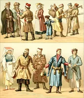 An illustration from Geschichte des kostüms in chronologischer entwicklung von A. Racinet (1888)
