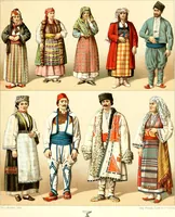 An illustration from Geschichte des kostüms in chronologischer entwicklung von A. Racinet (1888)