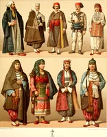 An illustration from Geschichte des kostüms in chronologischer entwicklung von A. Racinet (1888)