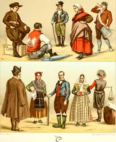 An illustration from Geschichte des kostüms in chronologischer entwicklung von A. Racinet (1888)
