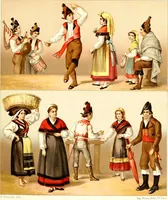 An illustration from Geschichte des kostüms in chronologischer entwicklung von A. Racinet (1888)