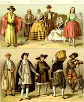 An illustration from Geschichte des kostüms in chronologischer entwicklung von A. Racinet (1888)