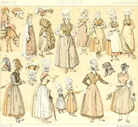 An illustration from Geschichte des kostüms in chronologischer entwicklung von A. Racinet (1888)