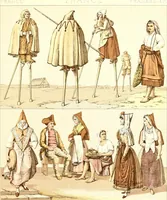 An illustration from Geschichte des kostüms in chronologischer entwicklung von A. Racinet (1888)