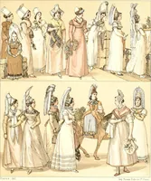 An illustration from Geschichte des kostüms in chronologischer entwicklung von A. Racinet (1888)
