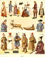 An illustration from Geschichte des kostüms in chronologischer entwicklung von A. Racinet (1888)