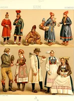An illustration from Geschichte des kostüms in chronologischer entwicklung von A. Racinet (1888)