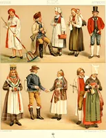An illustration from Geschichte des kostüms in chronologischer entwicklung von A. Racinet (1888)