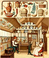 An illustration from Geschichte des kostüms in chronologischer entwicklung von A. Racinet (1888)
