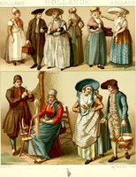 An illustration from Geschichte des kostüms in chronologischer entwicklung von A. Racinet (1888)