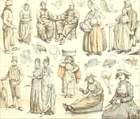 An illustration from Geschichte des kostüms in chronologischer entwicklung von A. Racinet (1888)