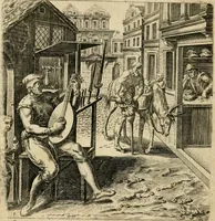 An illustration from Recht ghebruyck ende misbruyck, van tydlycke have : van rijckdom, nodruft en ghebreck ick beluyck t'onzaligh misbruyck, mettet zaligh ghebruyck (1585)