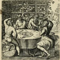 An illustration from Recht ghebruyck ende misbruyck, van tydlycke have : van rijckdom, nodruft en ghebreck ick beluyck t'onzaligh misbruyck, mettet zaligh ghebruyck (1585)