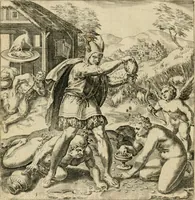 An illustration from Recht ghebruyck ende misbruyck, van tydlycke have : van rijckdom, nodruft en ghebreck ick beluyck t'onzaligh misbruyck, mettet zaligh ghebruyck (1585)