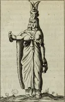 An illustration from Gisb. Cuperi Harpocrates, sive, Explicatio imagunculae argenteae perantiquae, quae in figuram Harpocratis formata representat solem : ejusdem Monumenta antiqua inedita ... ; accedit Stephani Le Moine Epistola de Melanophoris (1687)