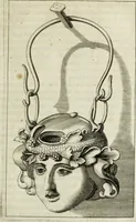 An illustration from Gisb. Cuperi Harpocrates, sive, Explicatio imagunculae argenteae perantiquae, quae in figuram Harpocratis formata representat solem : ejusdem Monumenta antiqua inedita ... ; accedit Stephani Le Moine Epistola de Melanophoris (1687)