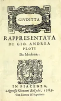 Picture 1 of 15 from Givditta : rappresentata (1589), leaf 5