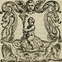 An illustration from Givnta fatta al ragionamento degli articoli et de verbi di Messer Pietro Bembo .. (1563)