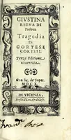 An illustration from Givstina, reina di Padoua : tragedia (1610)
