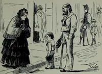 An illustration from Glasgow men and women, their children and some strangers within their gates : a selection from the sketches of Twym / by A.S. Boyd (1905)