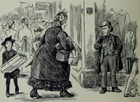 An illustration from Glasgow men and women, their children and some strangers within their gates : a selection from the sketches of Twym / by A.S. Boyd (1905)